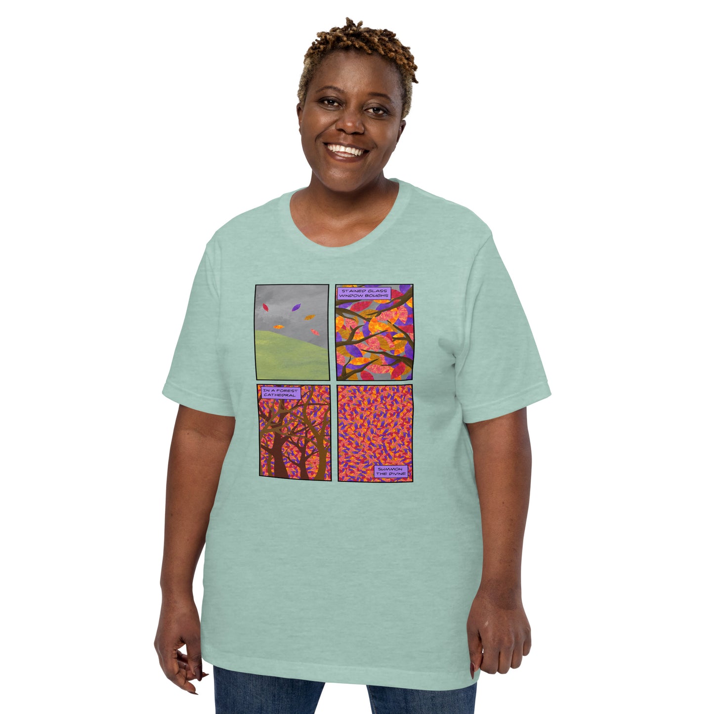Stained Glass Window Bough Haiku Unisex t-shirt