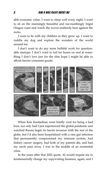 Kim K. Was Right About Me: A hopecore zine for self-employed creatives [Paperback Zine]