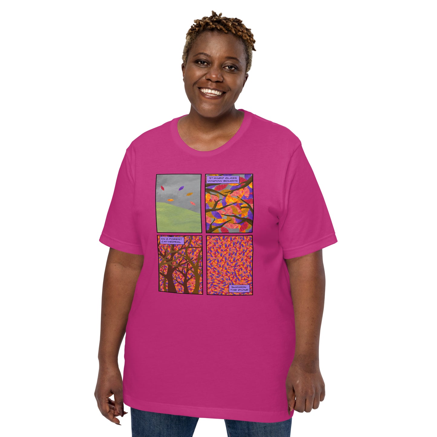 Stained Glass Window Bough Haiku Unisex t-shirt