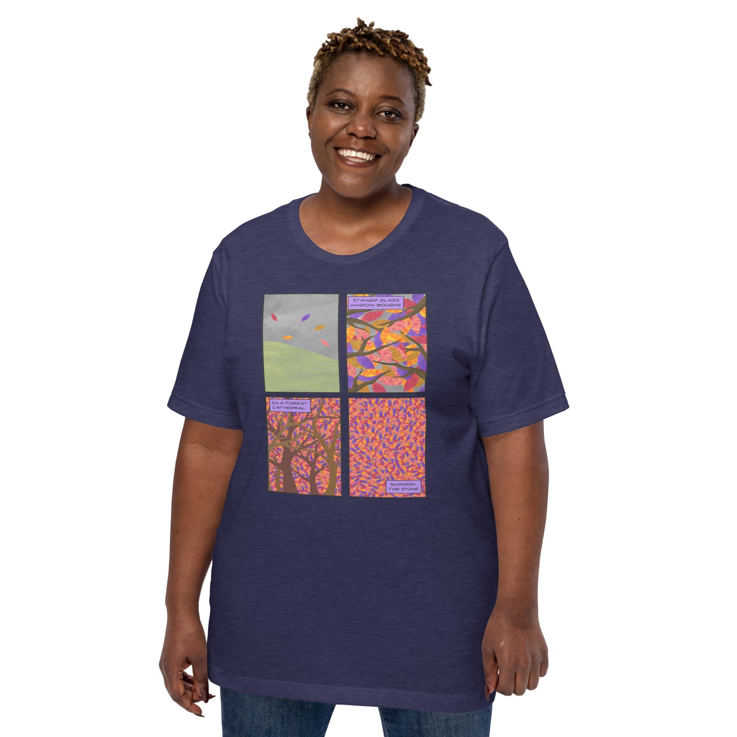 Stained Glass Window Bough Haiku Unisex t-shirt