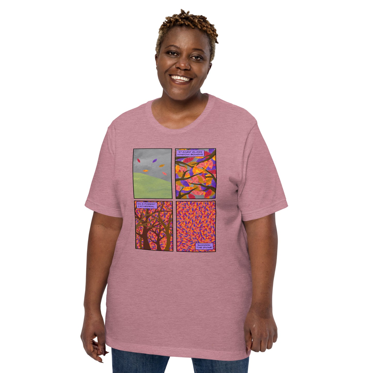 Stained Glass Window Bough Haiku Unisex t-shirt