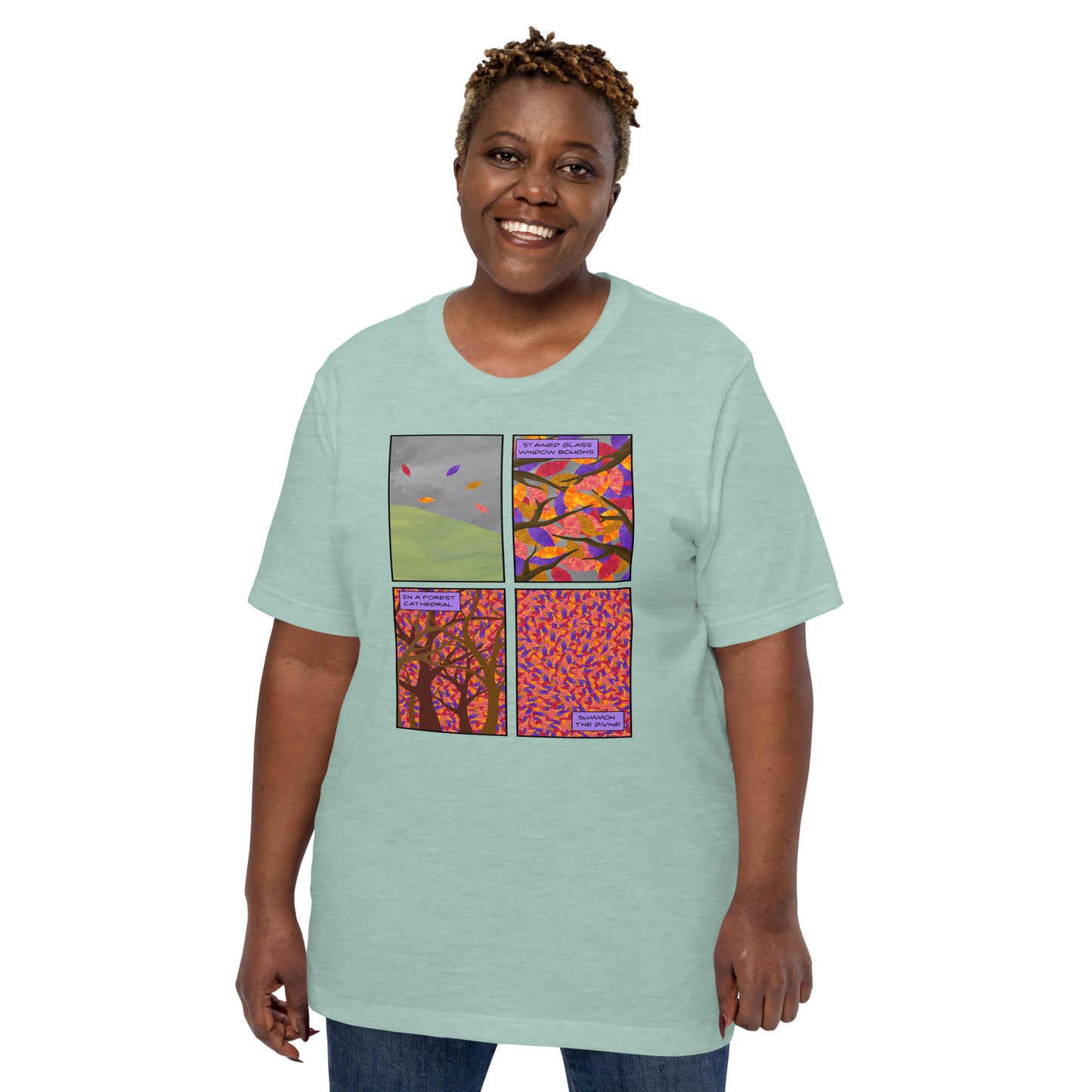 Stained Glass Window Bough Haiku Unisex t-shirt