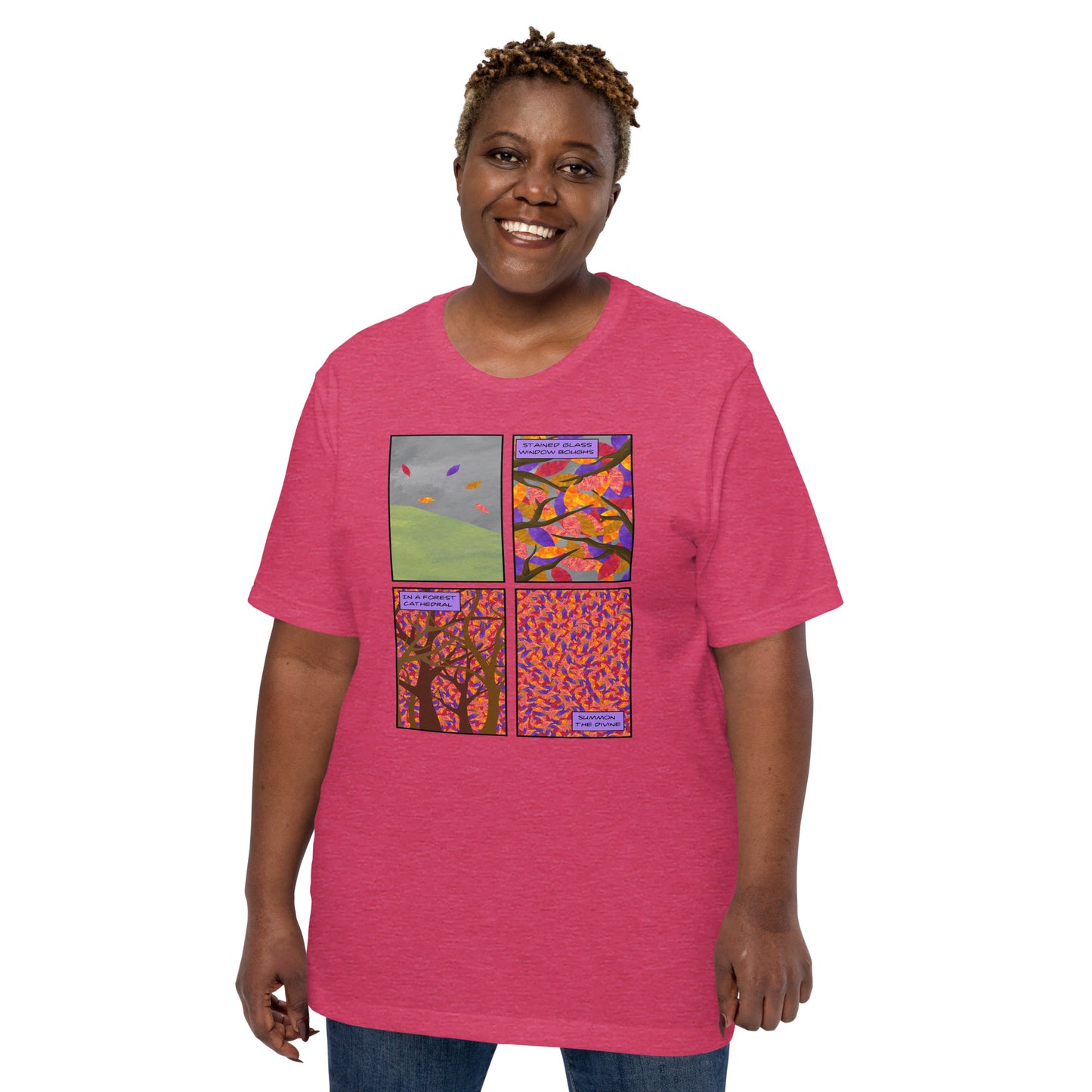 Stained Glass Window Bough Haiku Unisex t-shirt