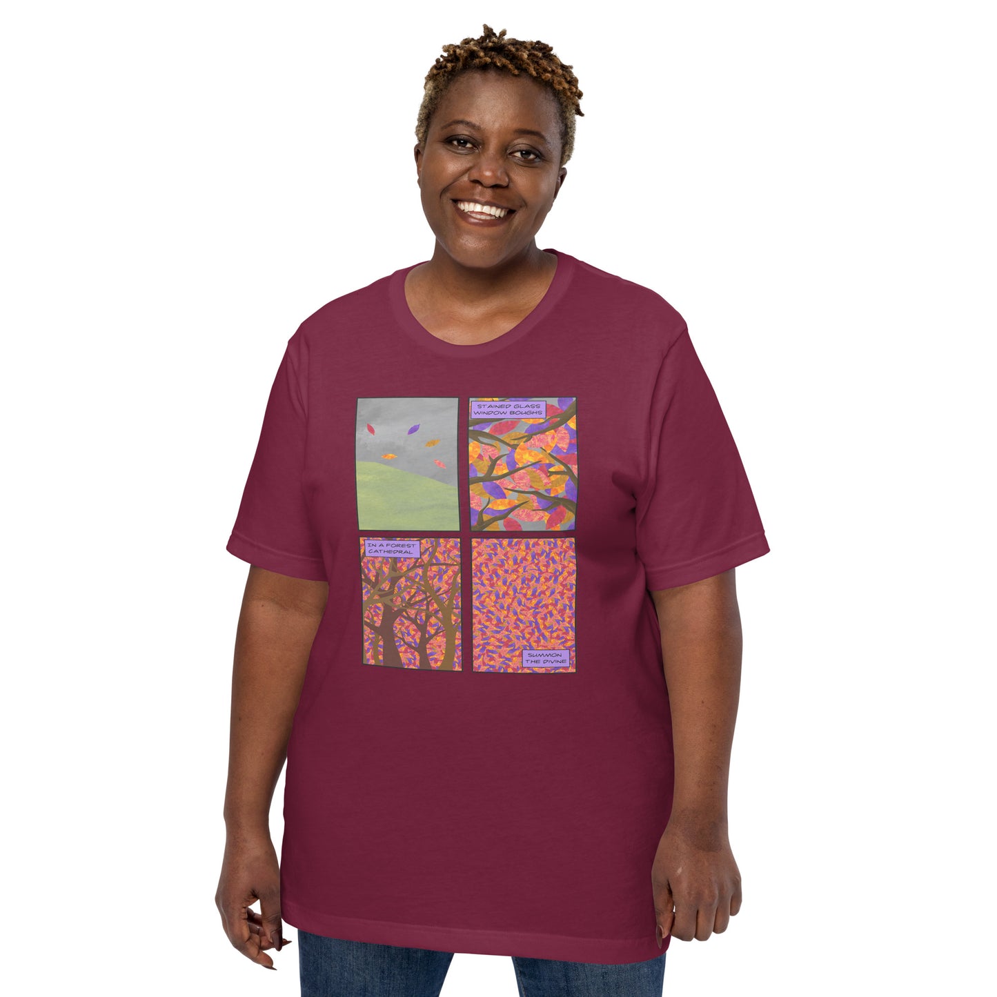 Stained Glass Window Bough Haiku Unisex t-shirt