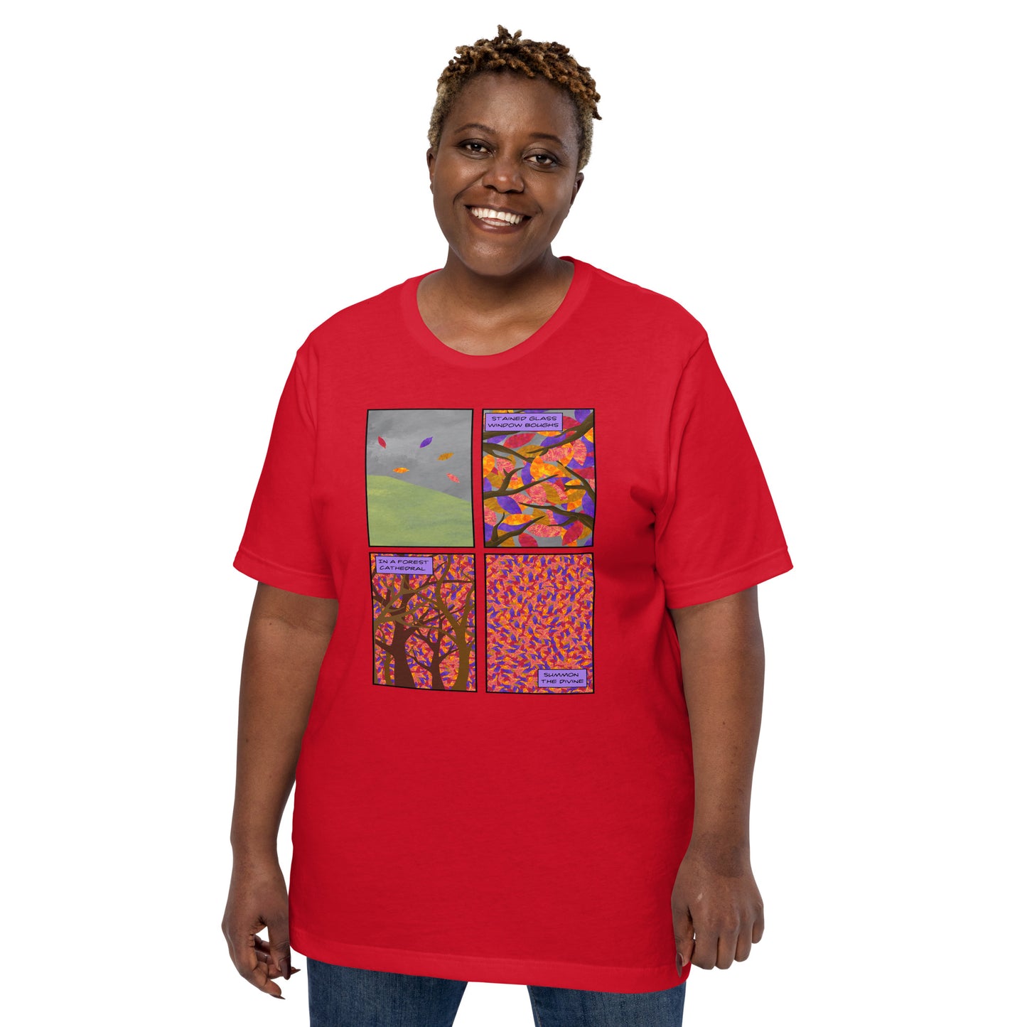 Stained Glass Window Bough Haiku Unisex t-shirt